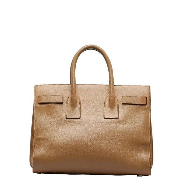 サンローラン サックドジュール スモール ハンドバッグ ショルダーバッグ 2WAY 355153 ブラウン レザー レディース SAINT LAURENT 【中古】