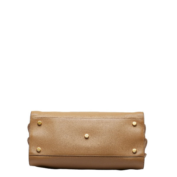 サンローラン サックドジュール スモール ハンドバッグ ショルダーバッグ 2WAY 355153 ブラウン レザー レディース SAINT LAURENT 【中古】