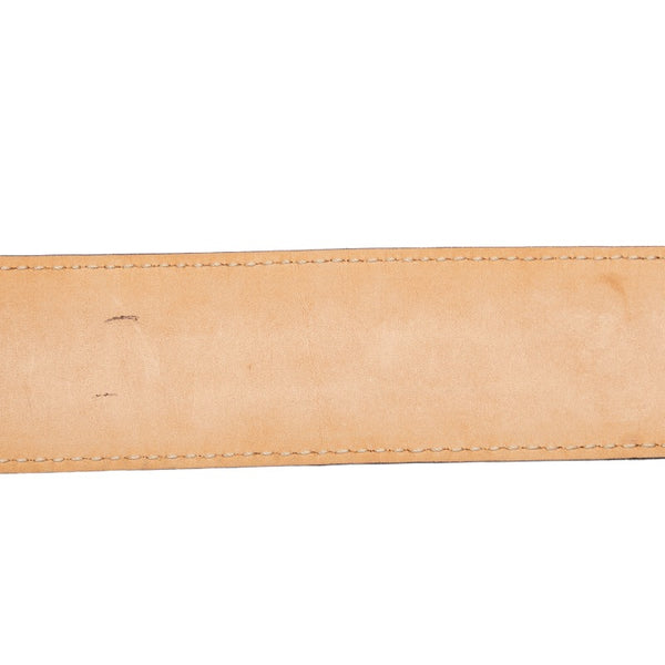 グッチ インターロッキングG GGインプリメ バックル ベルト ブラック PVC レザー メンズ GUCCI 【中古】