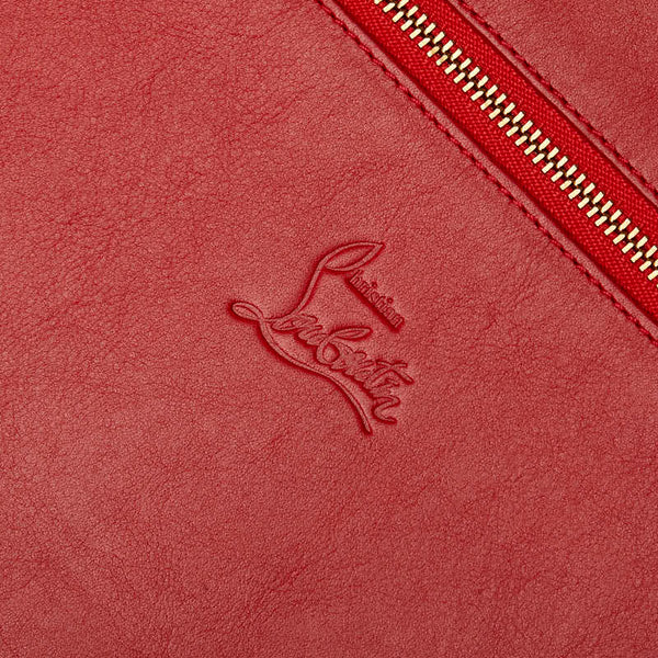 クリスチャンルブタン スタッズ レオパード クラッチバッグ ブラウン ゴールド ハラコ レザー レディース Christian Louboutin 【中古】