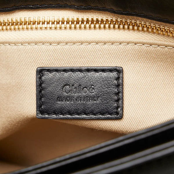 クロエ フェイ ハンドバッグ ショルダーバッグ 2WAY ブラック レザー レディース Chloe 【中古】