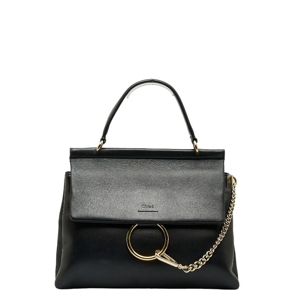 クロエ フェイ ハンドバッグ ショルダーバッグ 2WAY ブラック レザー レディース Chloe 【中古】