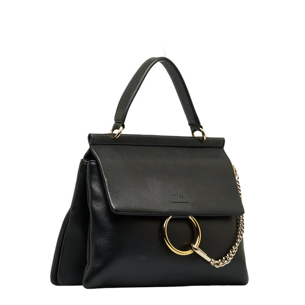 クロエ フェイ ハンドバッグ ショルダーバッグ 2WAY ブラック レザー レディース Chloe 【中古】