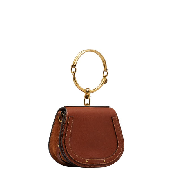 クロエ ハンドバッグ ショルダーバッグ 2WAY ブラウン ゴールド レザー レディース Chloe 【中古】