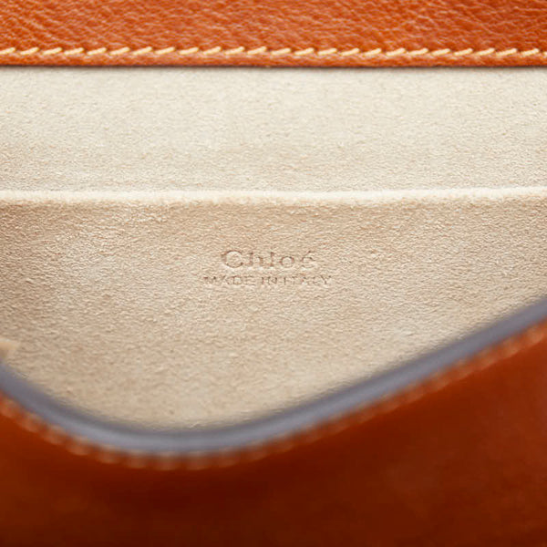 クロエ ハンドバッグ ショルダーバッグ 2WAY ブラウン ゴールド レザー レディース Chloe 【中古】