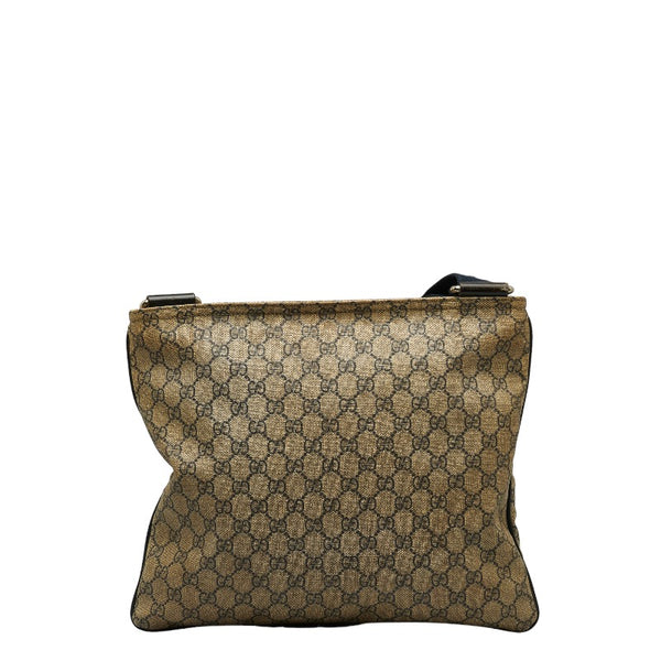 グッチ GGプラス 斜め掛け ショルダーバッグ 201446 ベージュ ブラック PVC レザー レディース GUCCI 【中古】