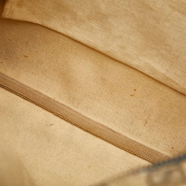 グッチ GGプラス 斜め掛け ショルダーバッグ 201446 ベージュ ブラック PVC レザー レディース GUCCI 【中古】