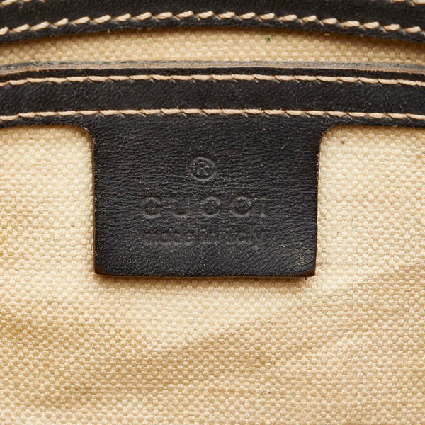 グッチ GGプラス 斜め掛け ショルダーバッグ 201446 ベージュ ブラック PVC レザー レディース GUCCI 【中古】