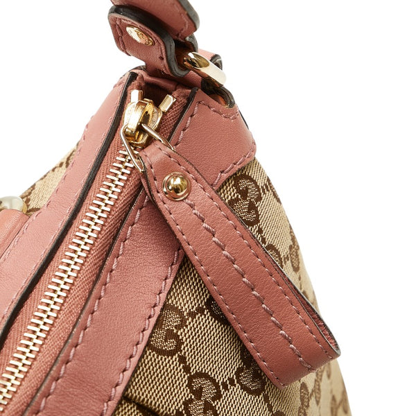 グッチ GGキャンバス ショルダーバッグ ワンショルダーバッグ 232955 ベージュ ピンク キャンバス レザー レディース GUCCI 【中古】