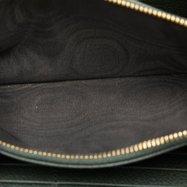 サンローラン 長財布 グリーン レザー レディース SAINT LAURENT 【中古】