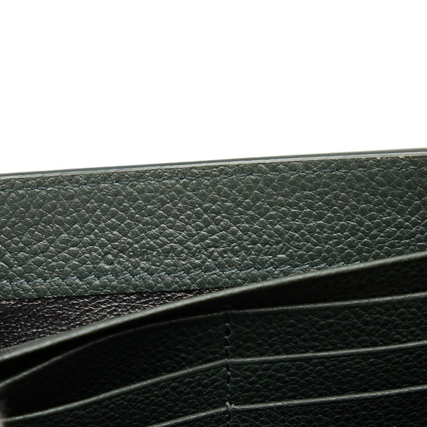 サンローラン 長財布 グリーン レザー レディース SAINT LAURENT 【中古】