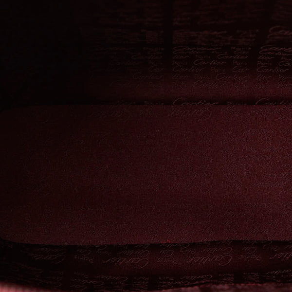 カルティエ ハッピーバースデー リュック バックパック ワインレッド パテントレザー レディース CARTIER 【中古】