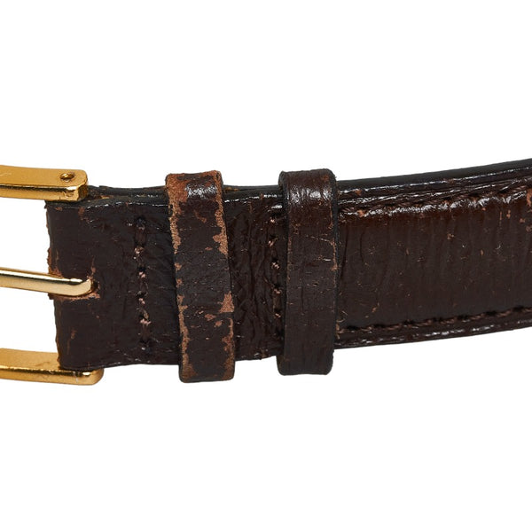 エルメス Hウォッチ 腕時計 クオーツ ホワイト文字盤 ステンレススチール レザー レディース HERMES 【中古】