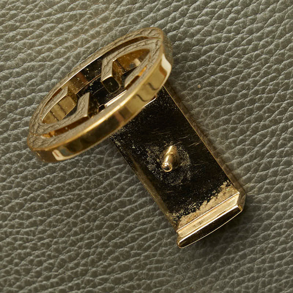 グッチ インターロッキングG チェーン ショルダーバッグ 510304 グレー レザー レディース GUCCI 【中古】