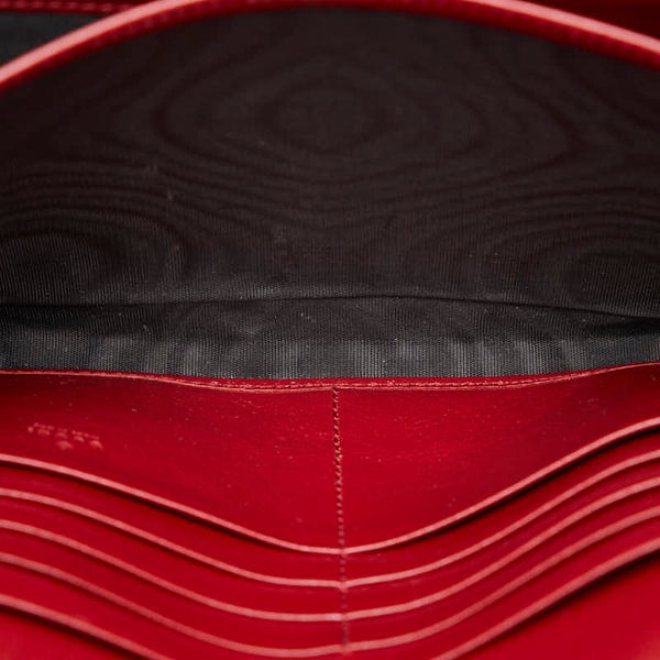 グッチ ディオニュソス 斜め掛け チェーン ショルダーバッグ ウォレット 401231 ブラック ホワイト レッド ツイード レザー レディース GUCCI 【中古】