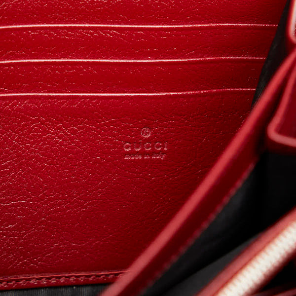 グッチ ディオニュソス 斜め掛け チェーン ショルダーバッグ ウォレット 401231 ブラック ホワイト レッド ツイード レザー レディース GUCCI 【中古】