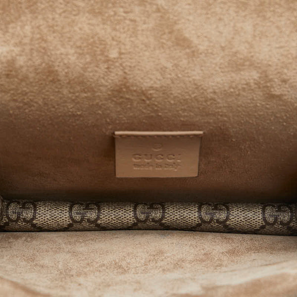 グッチ GGスプリーム ディオニュソス 斜め掛け チェーン ショルダーバッグ 421970 ベージュ PVC スウェード レディース GUCCI 【中古】