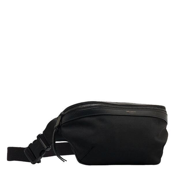 サンローラン ボディバッグ ウエストバッグ 557831 ブラック キャンバス レザー メンズ SAINT LAURENT 【中古】