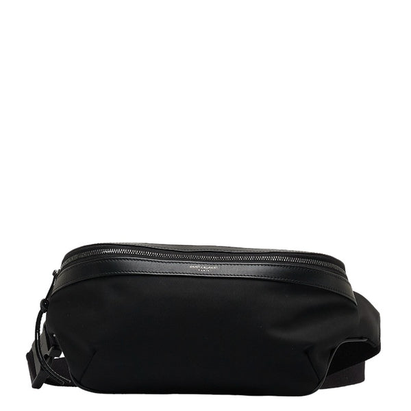 サンローラン ボディバッグ ウエストバッグ 557831 ブラック キャンバス レザー メンズ SAINT LAURENT 【中古】