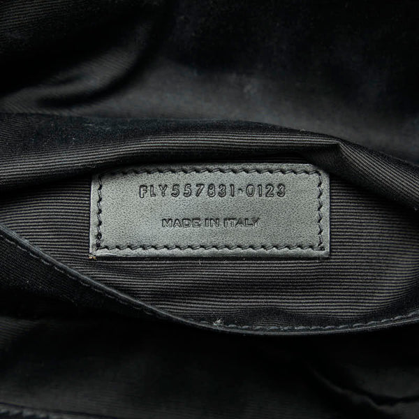 サンローラン ボディバッグ ウエストバッグ 557831 ブラック キャンバス レザー メンズ SAINT LAURENT 【中古】