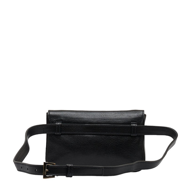 プラダ ミニ ウエストバッグ ボディバッグ ブラック レザー レディース PRADA 【中古】