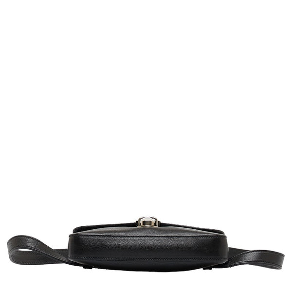 プラダ ミニ ウエストバッグ ボディバッグ ブラック レザー レディース PRADA 【中古】