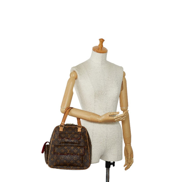 ルイ ヴィトン モノグラム エクサントリ シテ ハンドバッグ M51161 ブラウン PVC レザー レディース LOUIS VUITTON 【中古】