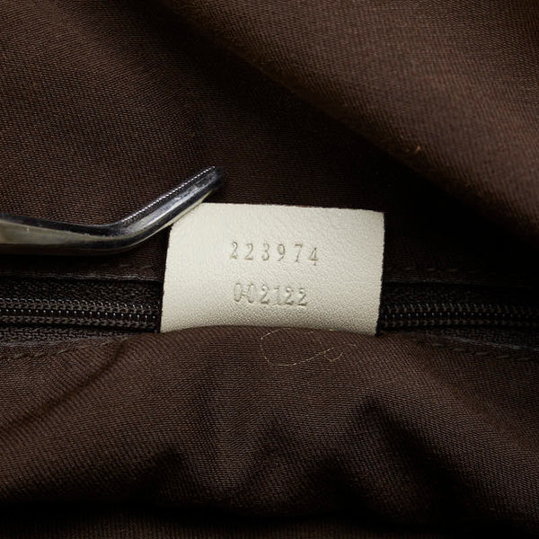 グッチ GGキャンバス スーキー ハンドバッグ ショルダーバッグ 2WAY 223974 ベージュ ブラウン キャンバス レザー レディース GUCCI 【中古】