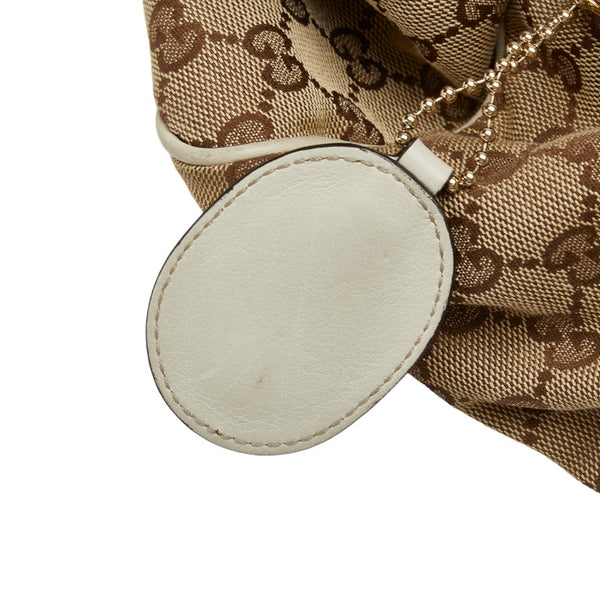 グッチ GGキャンバス スーキー ハンドバッグ ショルダーバッグ 2WAY 223974 ベージュ ブラウン キャンバス レザー レディース GUCCI 【中古】