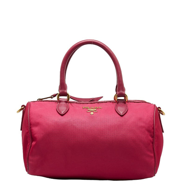 プラダ ハンドバッグ ショルダーバッグ 2WAY ピンク ナイロン レザー レディース PRADA 【中古】