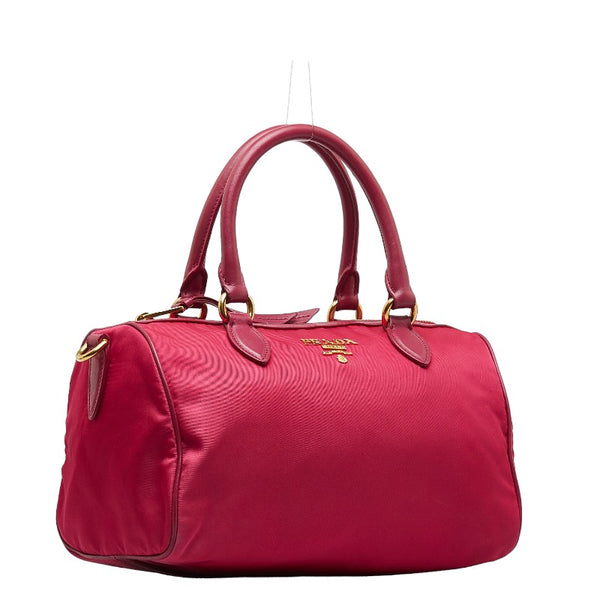 プラダ ハンドバッグ ショルダーバッグ 2WAY ピンク ナイロン レザー レディース PRADA 【中古】