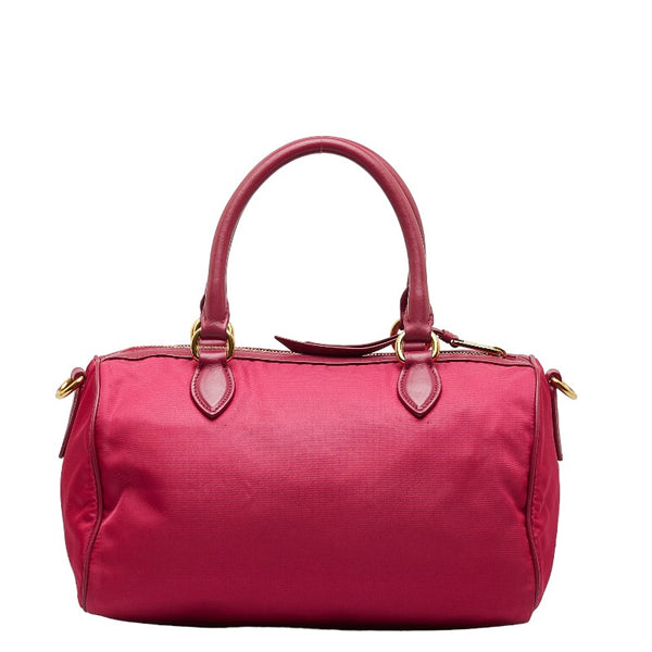 プラダ ハンドバッグ ショルダーバッグ 2WAY ピンク ナイロン レザー レディース PRADA 【中古】