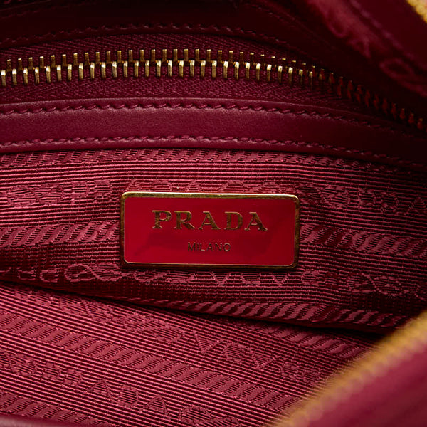 プラダ ハンドバッグ ショルダーバッグ 2WAY ピンク ナイロン レザー レディース PRADA 【中古】