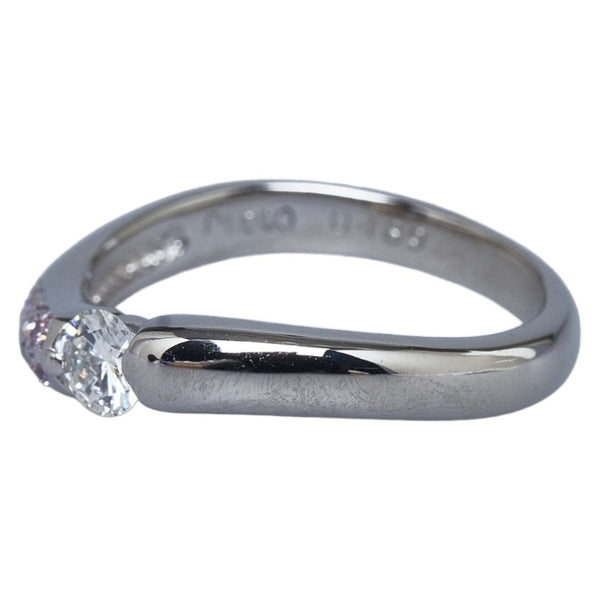 Pt900 プラチナ ダイヤ0.189ct ピンクダイヤ0.089ct リング 指輪 レディース 10号 【中古】