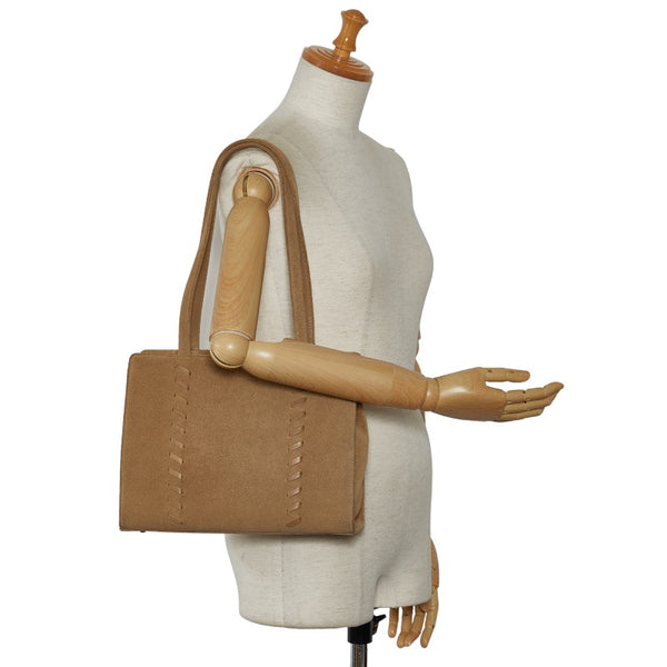 サンローラン ハンドバッグ トートバッグ ベージュ スウェード レディース SAINT LAURENT 【中古】