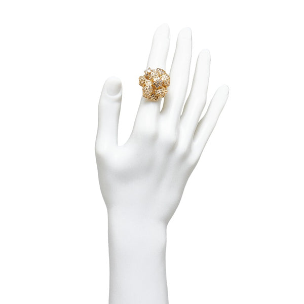 K18YG イエローゴールド ダイヤ2.65ct リング 指輪 レディース 14号 【中古】