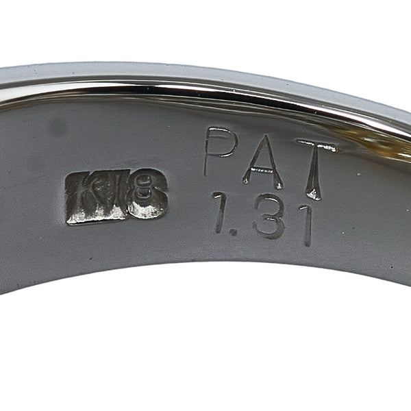 Pt900 プラチナ K18 ゴールド コンビ ダイヤ1.31ct リング 指輪 レディース 13.5号 【中古】