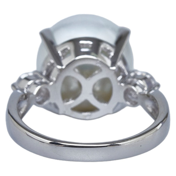タサキ Pt900 プラチナ 白蝶真珠12.8mm ダイヤ0.24ct リング 指輪 レディース TASAKI 12.5号 【中古】