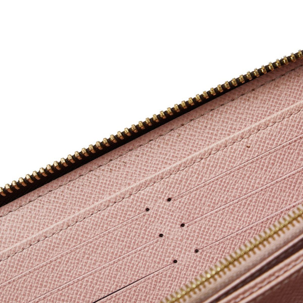ルイ ヴィトン ダミエ エベヌ ジッピーウォレット 長財布 N60046 ローズバレリーヌ ピンク PVC レザー レディース LOUIS VUITTON 【中古】
