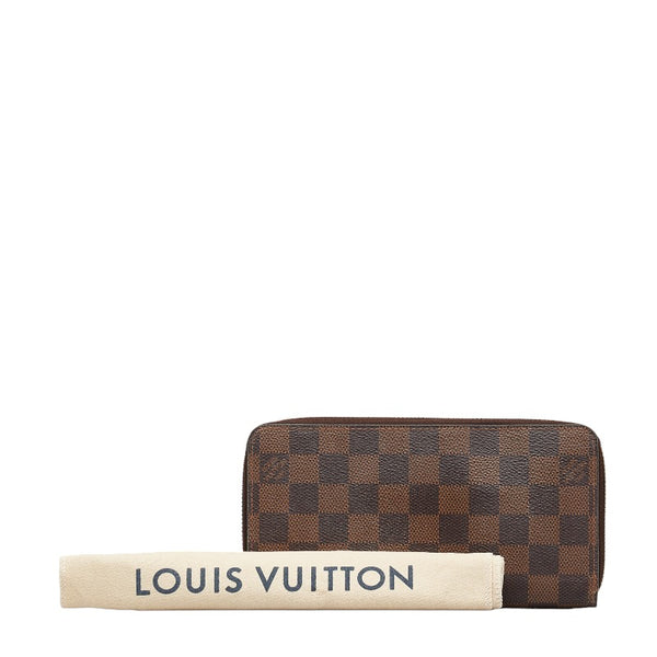 ルイ ヴィトン ダミエ エベヌ ジッピーウォレット 長財布 N60046 ローズバレリーヌ ピンク PVC レザー レディース LOUIS VUITTON 【中古】