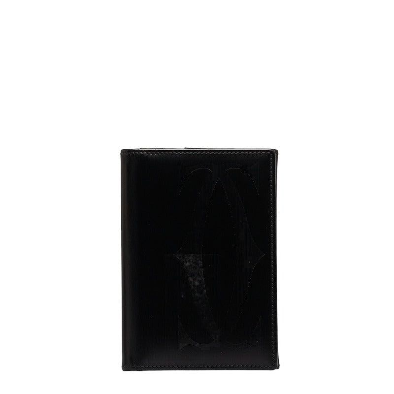 カルティエ カードケース ブラック レザー メンズ CARTIER 【中古】