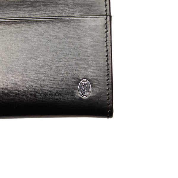 カルティエ カードケース ブラック レザー メンズ CARTIER 【中古】