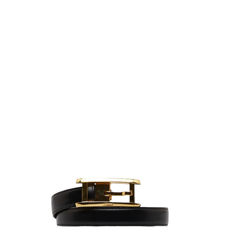 カルティエ タンクベルト ベルト ブラック レザー レディース CARTIER 【中古】
