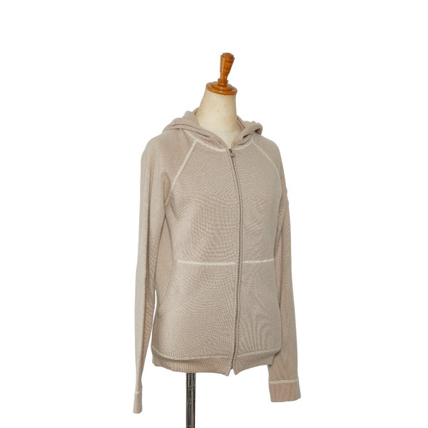 シャネル 袖ココマーク ジップパーカー サイズ:34 ベージュ カシミヤ レディース CHANEL 【中古】