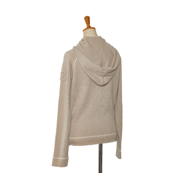 シャネル 袖ココマーク ジップパーカー サイズ:34 ベージュ カシミヤ レディース CHANEL 【中古】