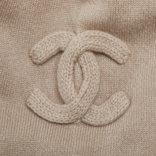 シャネル 袖ココマーク ジップパーカー サイズ:34 ベージュ カシミヤ レディース CHANEL 【中古】