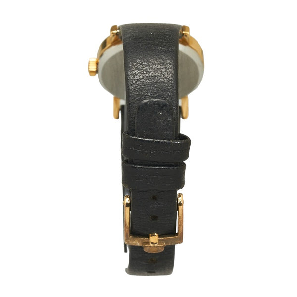 オメガ DE VILLE デビル 腕時計 クオーツ ゴールド文字盤 ステンレススチール レザー レディース OMEGA 【中古】