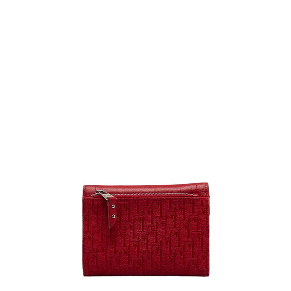 ディオール トロッター コインケース レッド キャンバス レザー レディース Dior 【中古】