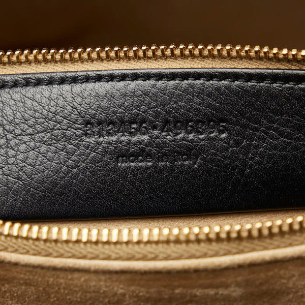 サンローラン ミューズトゥ ハンドバッグ ショルダーバッグ 2WAY 313456 ブラック ベージュ レザー スウェード レディース SAINT LAURENT 【中古】