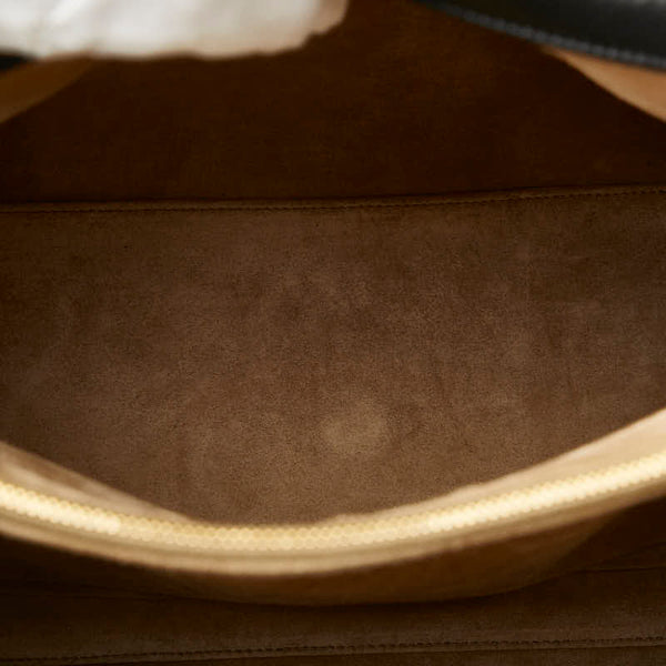 サンローラン ミューズトゥ ハンドバッグ ショルダーバッグ 2WAY 313456 ブラック ベージュ レザー スウェード レディース SAINT LAURENT 【中古】